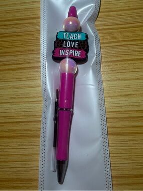 Pink 'Teach Love Inspire' Kids Ballpoint Pen